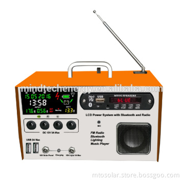LCD solar power system with timer